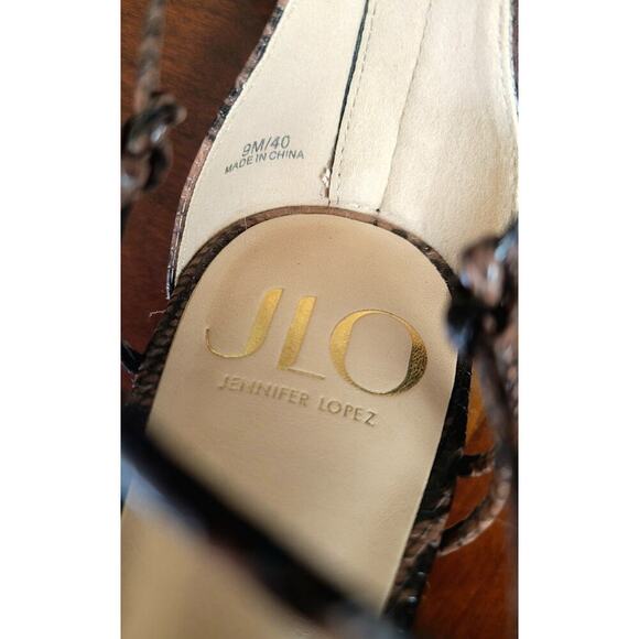 Jlo Jennifer Lopez Callie Strappy Back‎ Zip EspadrilleWedge Sandal - Picture 8 of 8